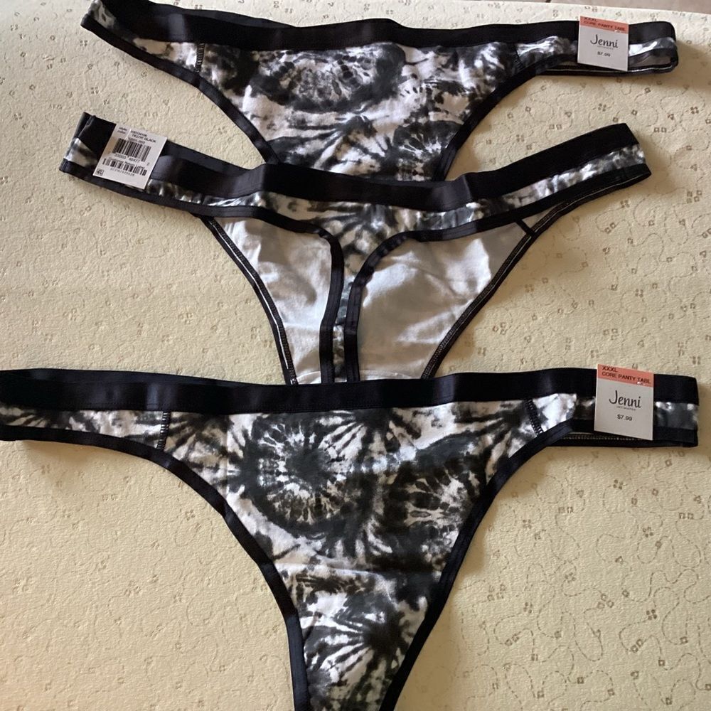 NWT. Jenni, a Macy’s Brand, Size XXXL Set of 3 Pairs Tie Dye Thong Underpants